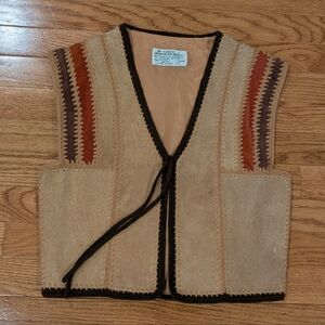 Vintage 70's Sued Leather Vest